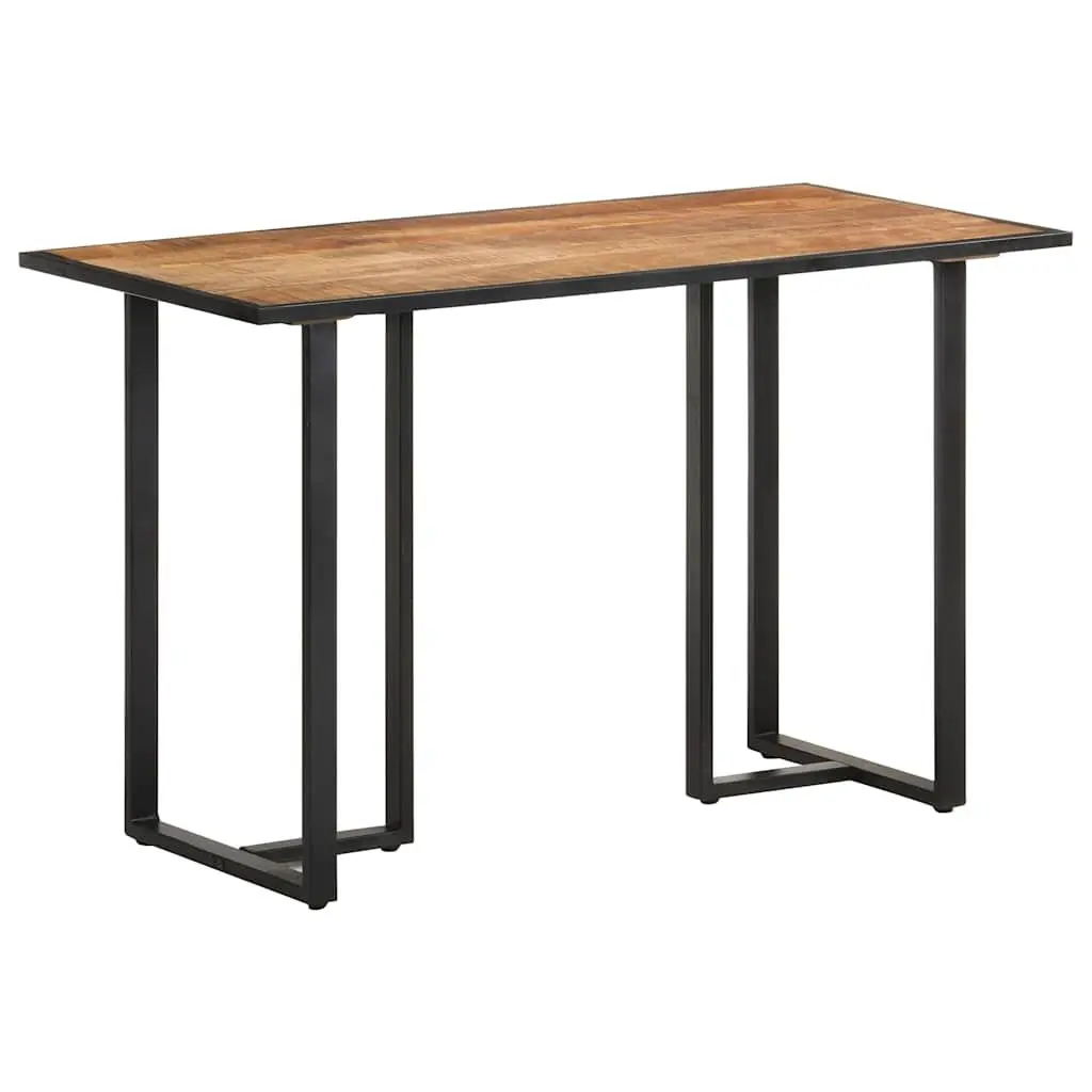 Dining Table 120 cm Rough Mango Wood Kitchen Dining Room Furniture Brown