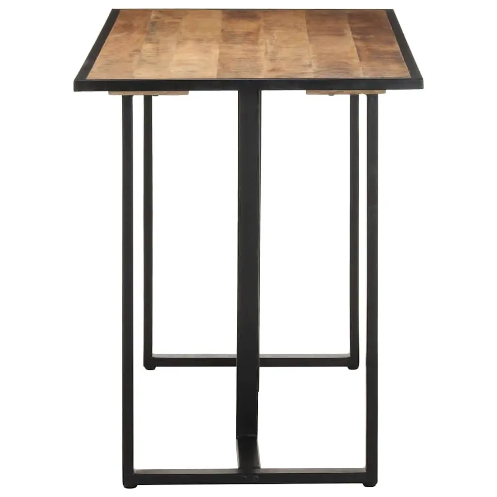 Dining Table 120 cm Rough Mango Wood Kitchen Dining Room Furniture Brown