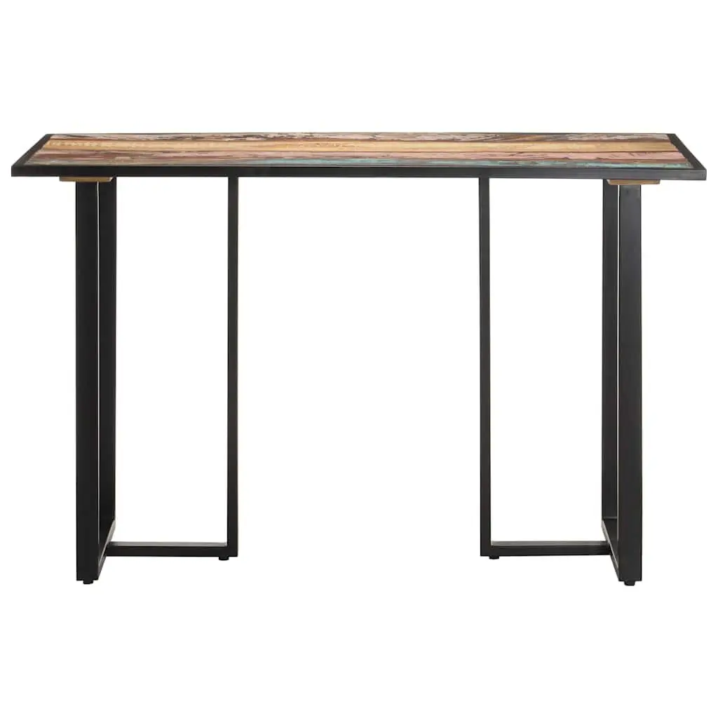 Reclaimed Wood Dining Table Industrial Style 120 cm Multicolour Durable Iron Legs