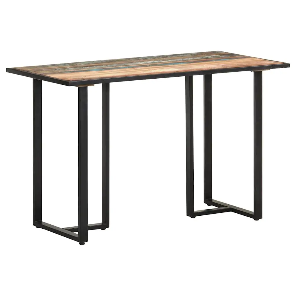 Reclaimed Wood Dining Table Industrial Style 120 cm Multicolour Durable Iron Legs