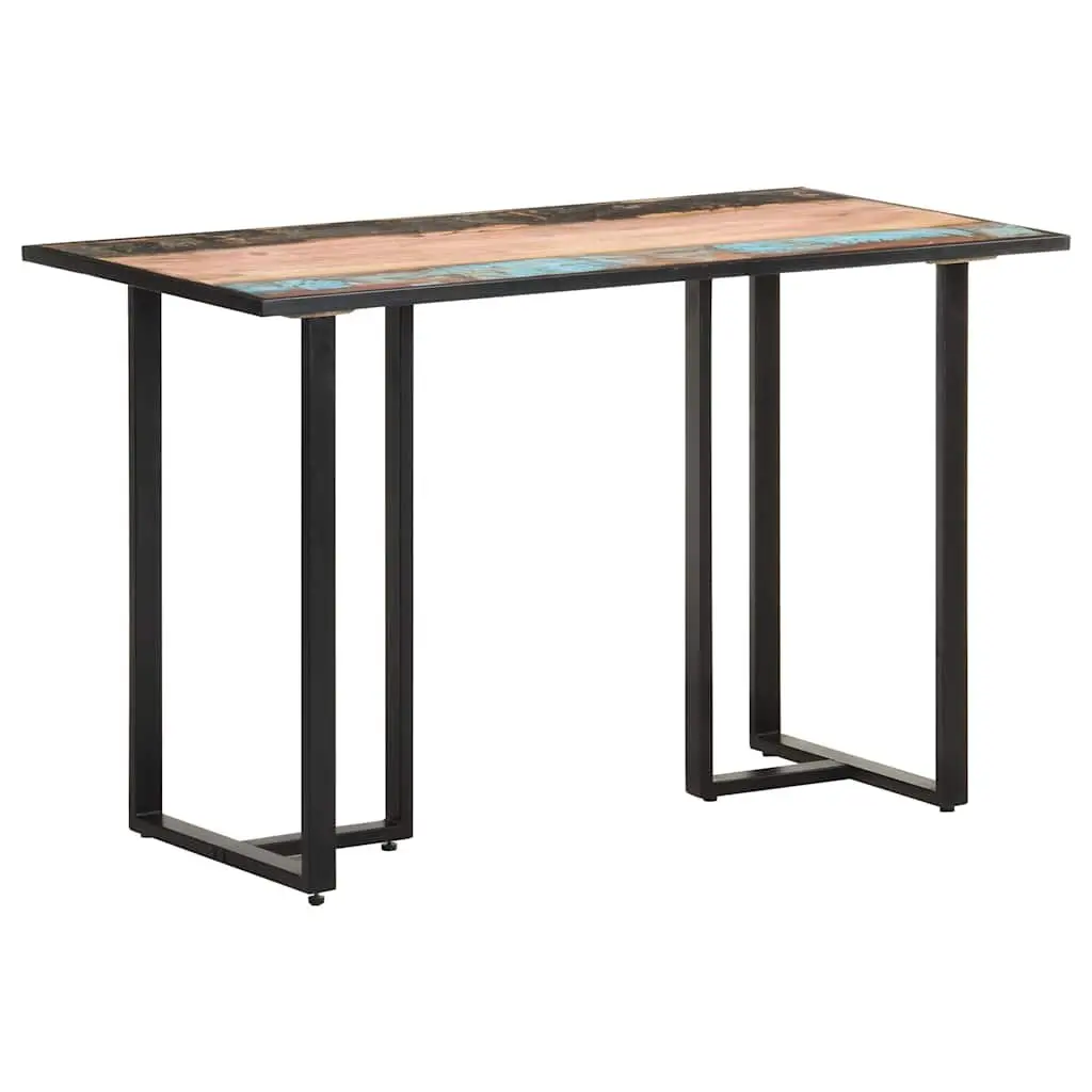 Reclaimed Wood Dining Table Industrial Style 120 cm Multicolour Durable Iron Legs