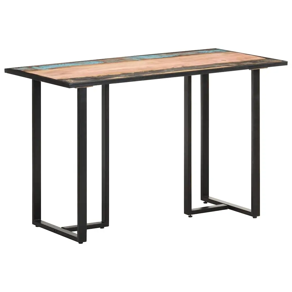 Reclaimed Wood Dining Table Industrial Style 120 cm Multicolour Durable Iron Legs