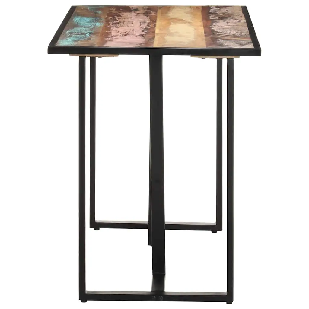Reclaimed Wood Dining Table Industrial Style 120 cm Multicolour Durable Iron Legs