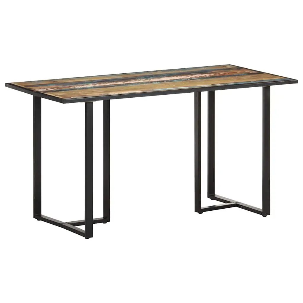 Dining Table 140cm Solid Reclaimed Wood Industrial Kitchen Dinner Furniture