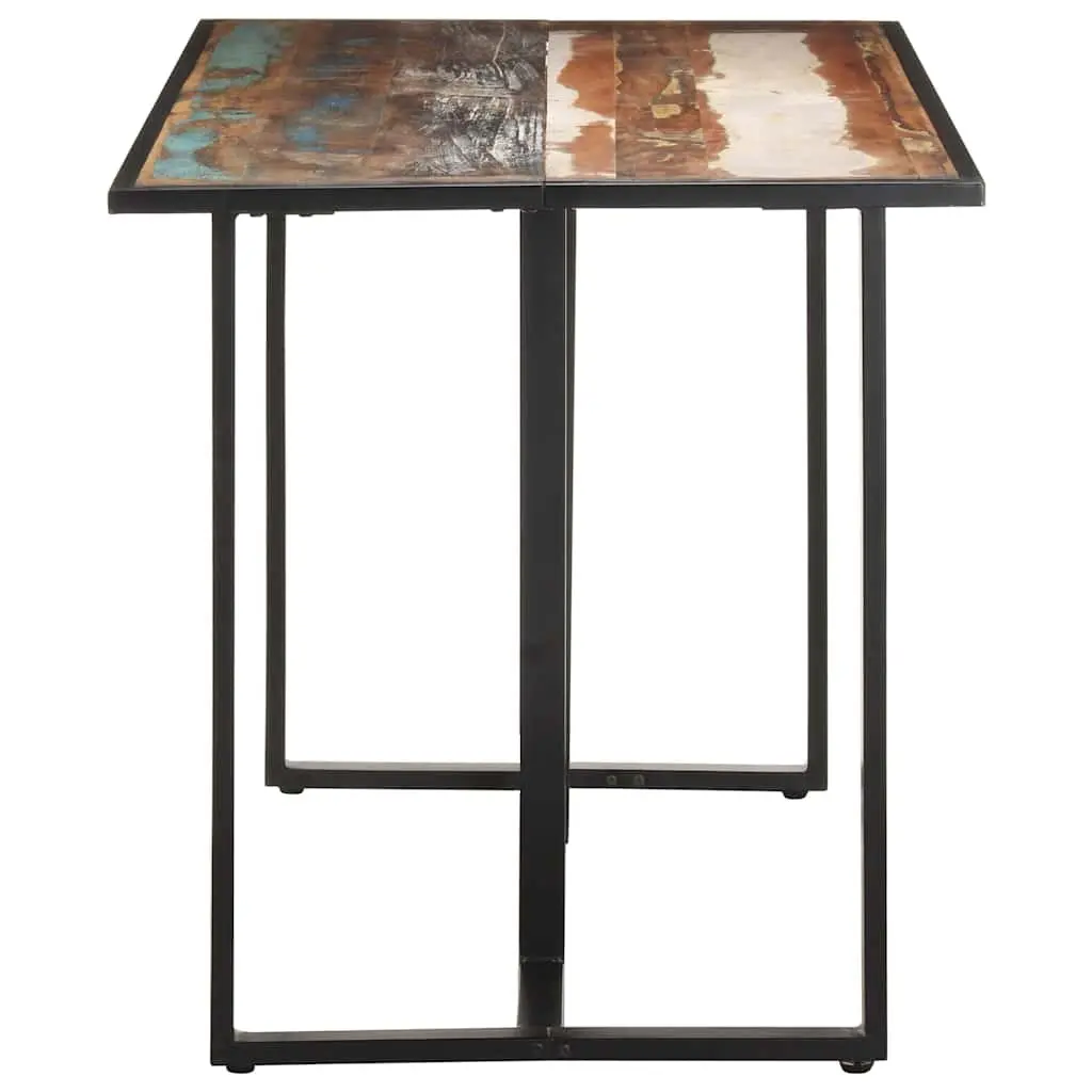 Dining Table 140cm Solid Reclaimed Wood Industrial Kitchen Dinner Furniture