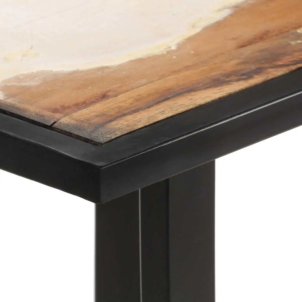 Dining Table 140cm Solid Reclaimed Wood Industrial Kitchen Dinner Furniture