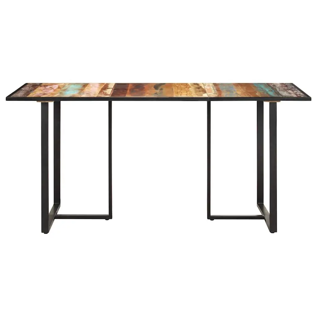 Dining Table Industrial 160 cm Solid Reclaimed Wood Brown