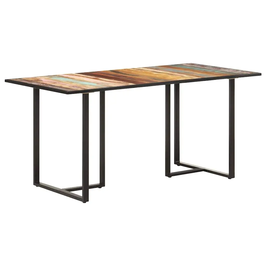 Dining Table Industrial 160 cm Solid Reclaimed Wood Brown