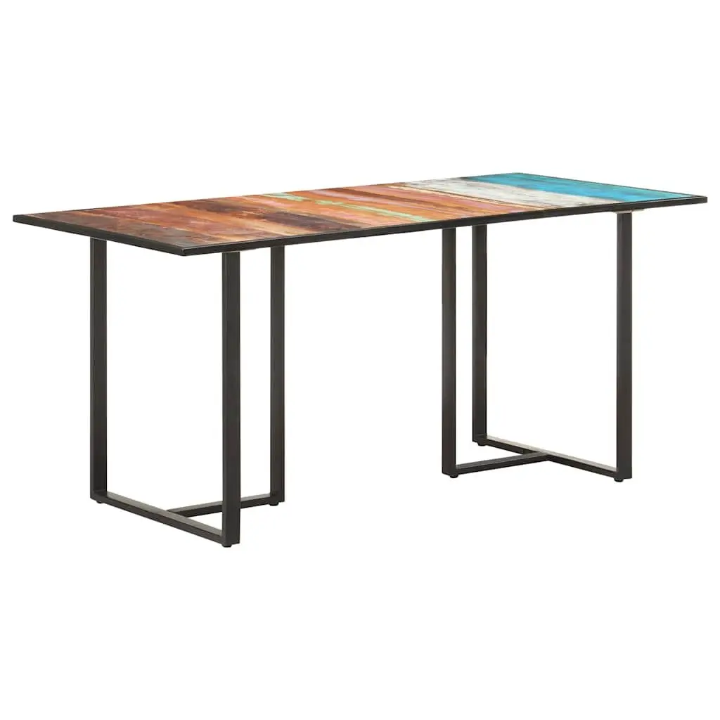 Dining Table Industrial 160 cm Solid Reclaimed Wood Brown