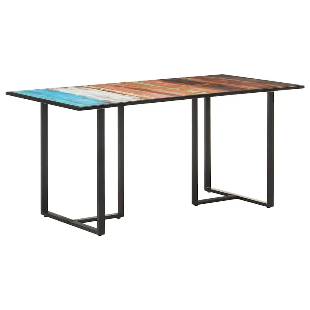 Dining Table Industrial 160 cm Solid Reclaimed Wood Brown