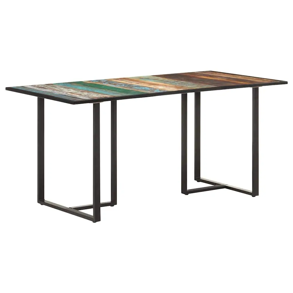 Dining Table Industrial 160 cm Solid Reclaimed Wood Brown