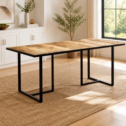 Solid Mango Wood Dining Table 180 cm for Cozy Spaces