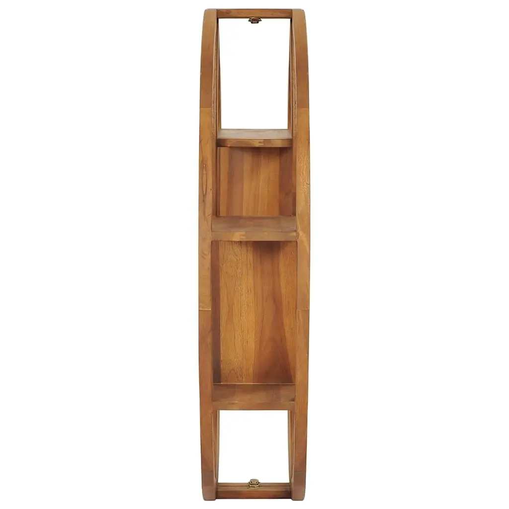 Yin Yang Solid Wood Teak Wall Shelf for Home Decor