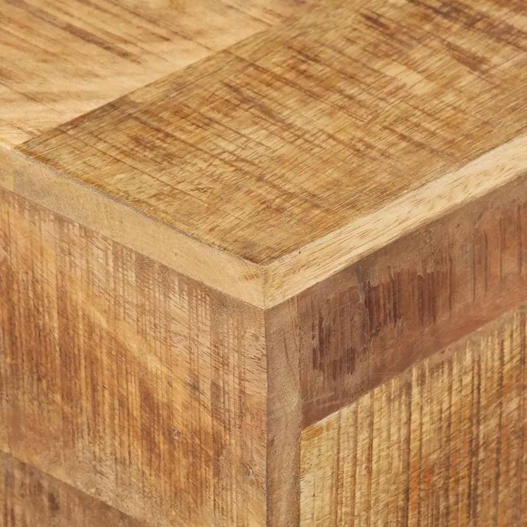 End Table Rough Mango Wood 30x30x33 cm Brown Accent Side Table