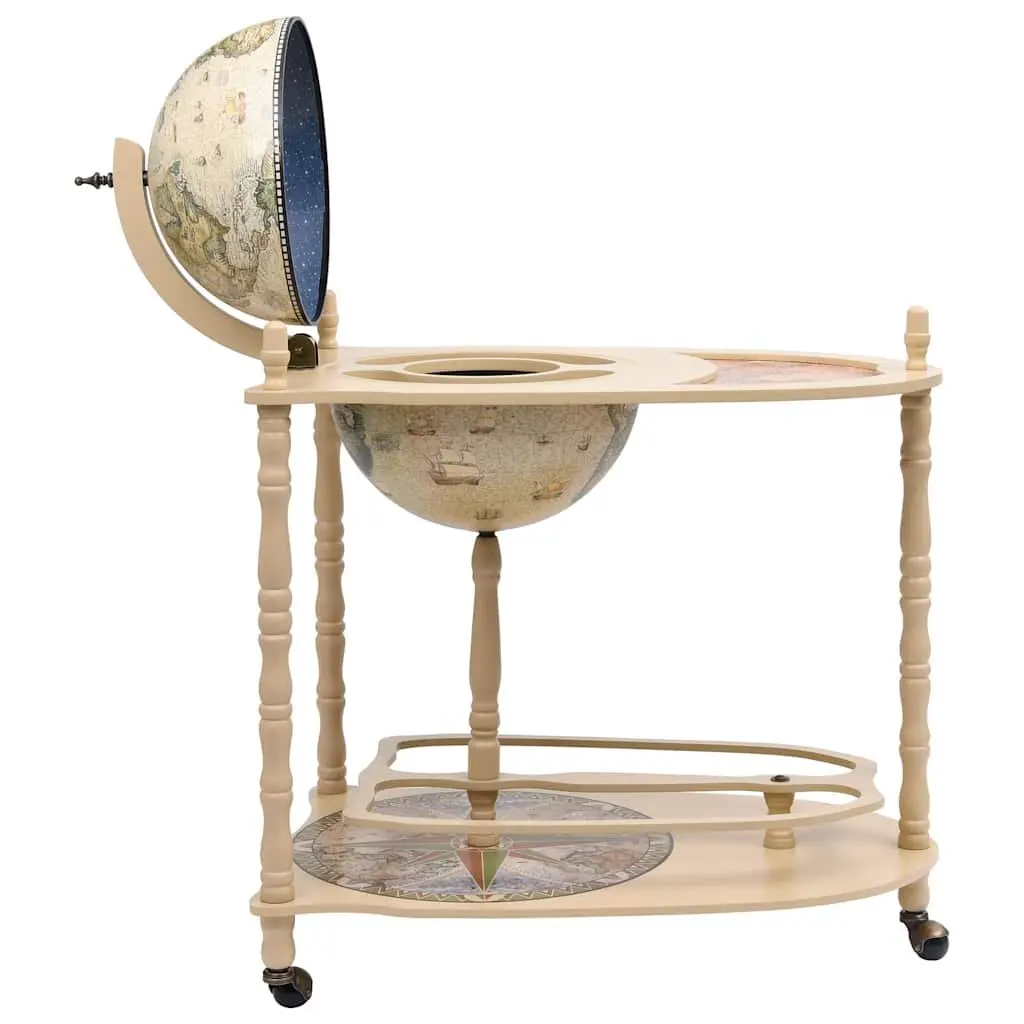 Freestanding Green Globe Bar Wine Cabinet with Table Base