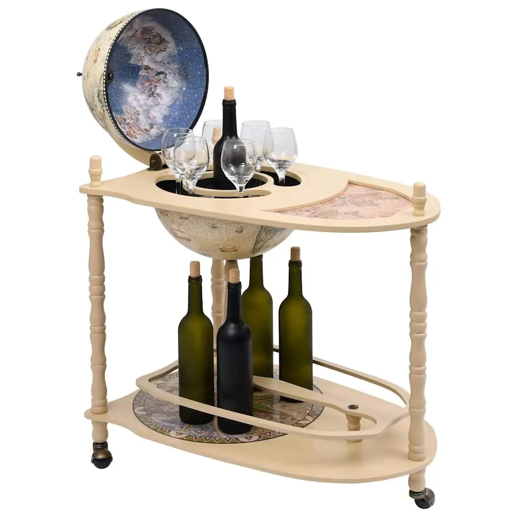 Freestanding Green Globe Bar Wine Cabinet with Table Base
