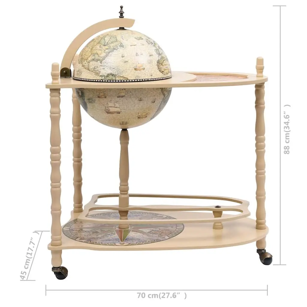 Freestanding Green Globe Bar Wine Cabinet with Table Base