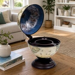 Decorative Globe Bar Wine Stand with Rotating Storage
