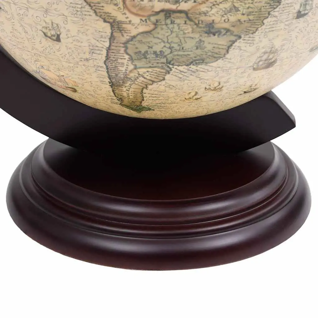 Tabletop Globe Bar Wine Stand Rotating Storage Cabinet Green Decor Display
