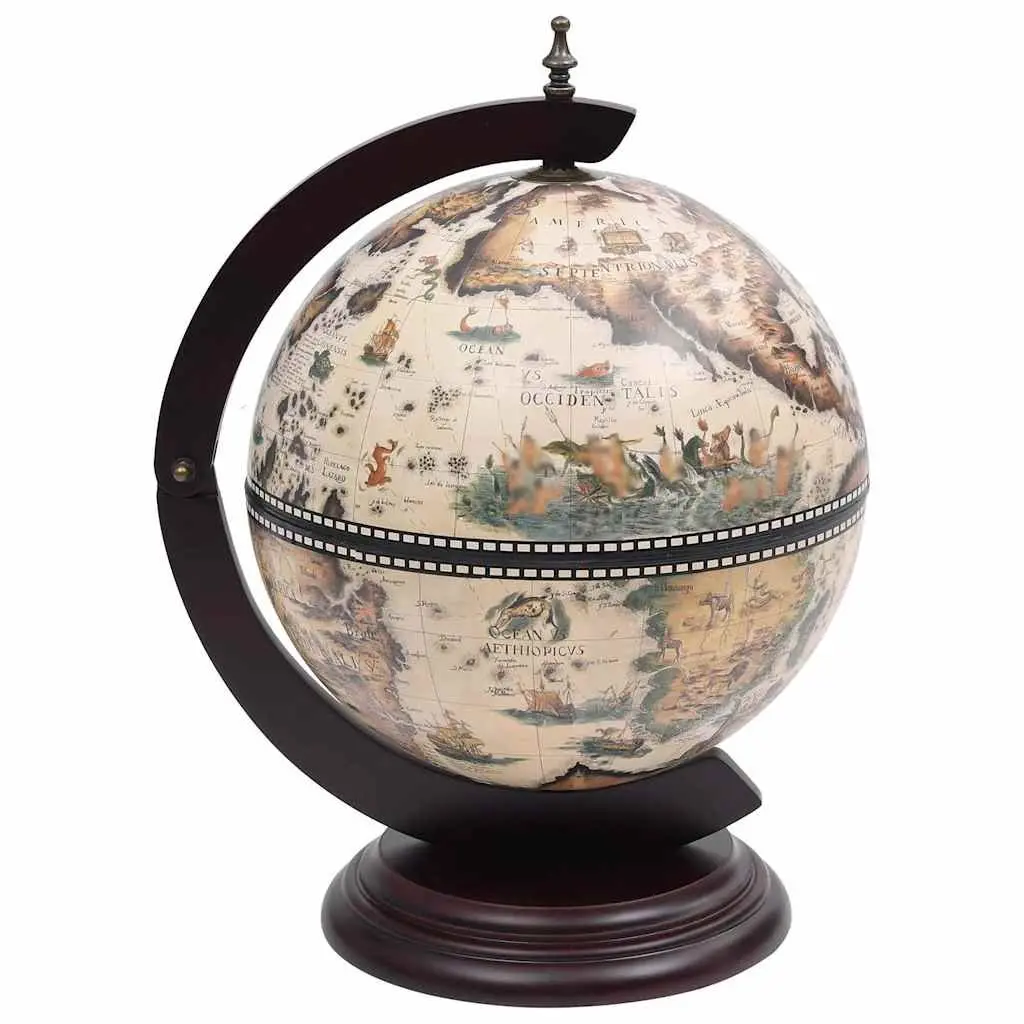 Globe Bar Cabinet with Rotating Storage