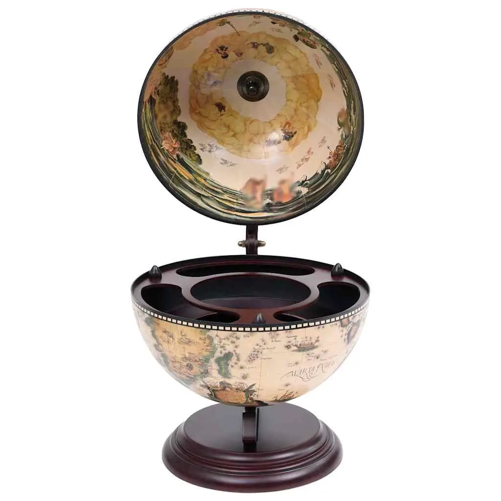 Globe Bar Cabinet with Rotating Storage