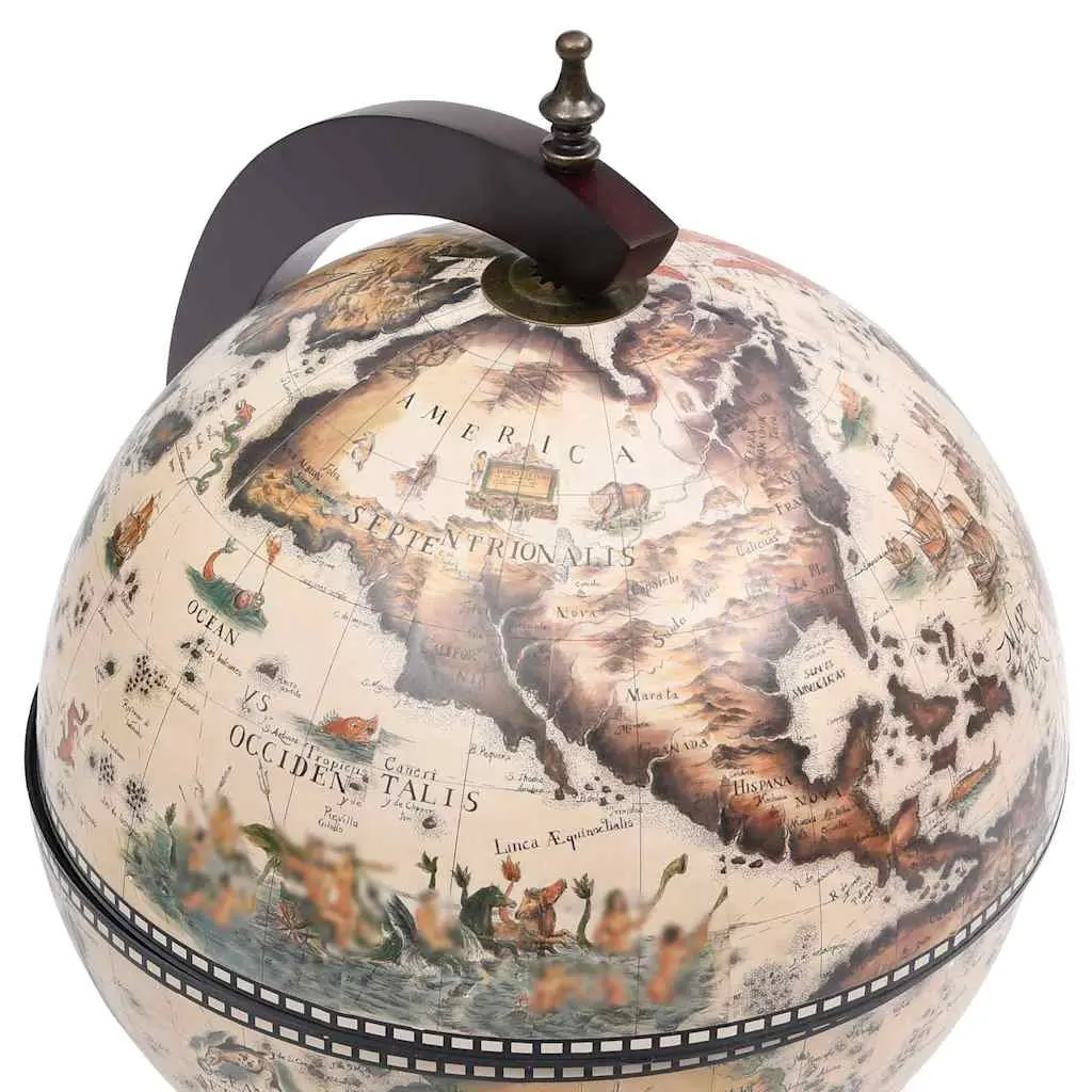 Globe Bar Cabinet with Rotating Storage