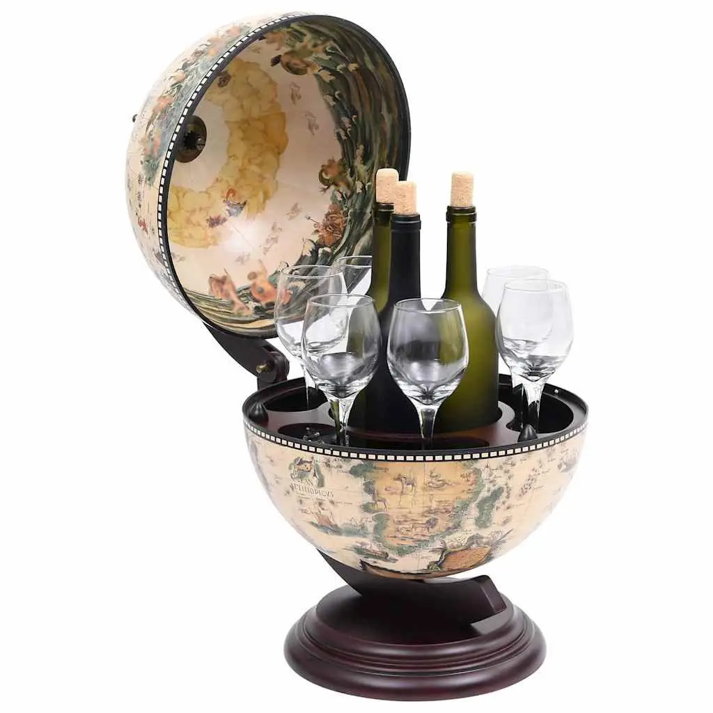 Globe Bar Cabinet with Rotating Storage