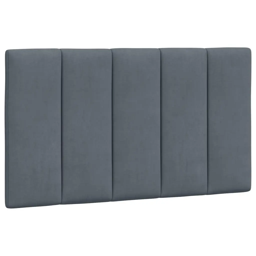 Velvet Bed Frame with LED Lights in Dark Grey 90x190 cm