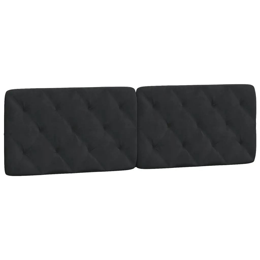 Queen Bed Frame with LED Lights Black Velvet Headboard 152x203 cm Modern Design