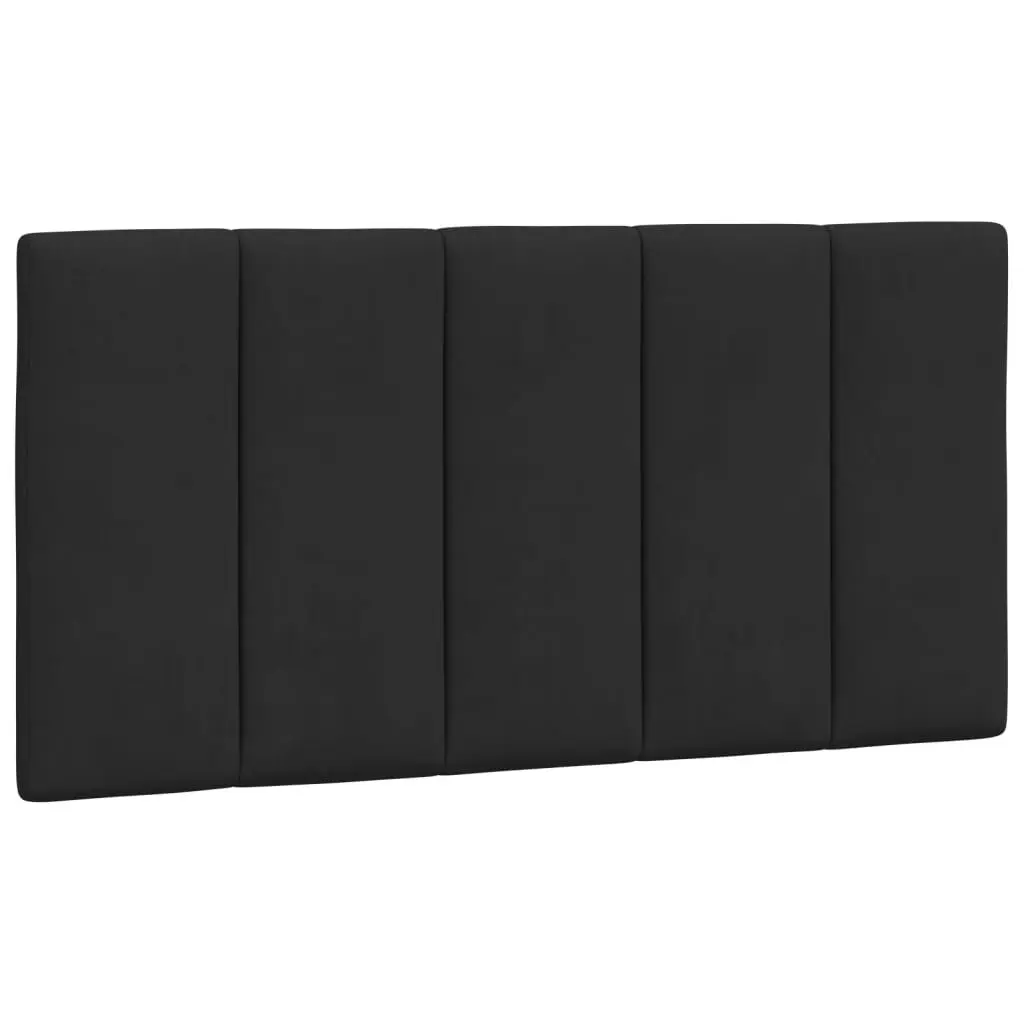 King Single Bed Frame Black Velvet Upholstered 107x203 cm with LED Lights