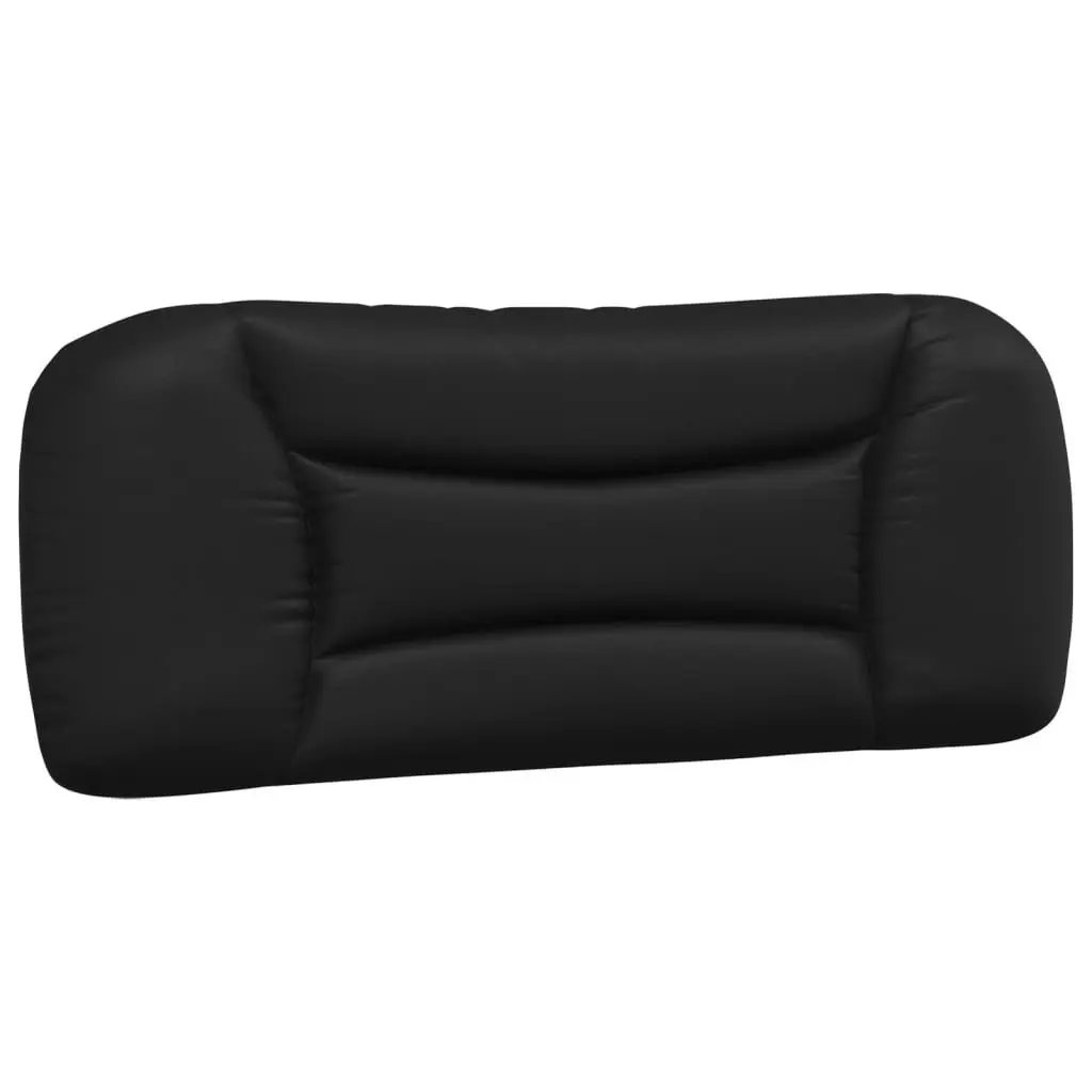Bed Frame Black Faux Leather 107x203 cm with LED Lights Headboard