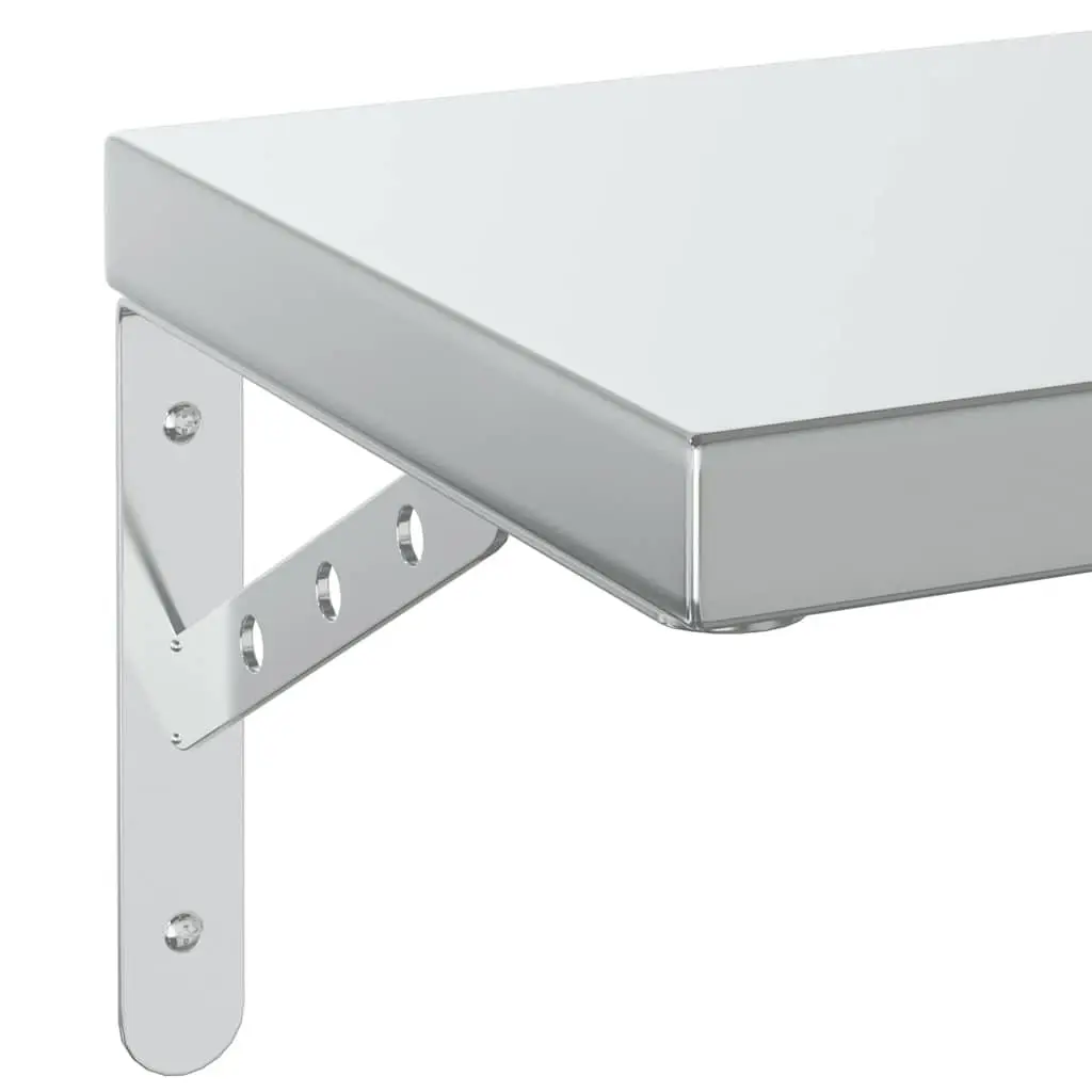 Silver Floating Shelves 2 pcs 75x23.5 cm for Home