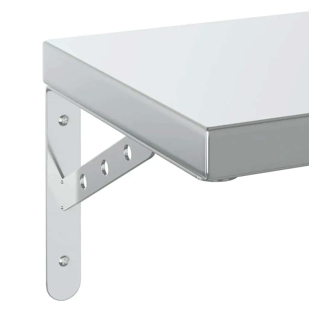 Silver Floating Wall Shelves 2 pcs 50x23.5 cm