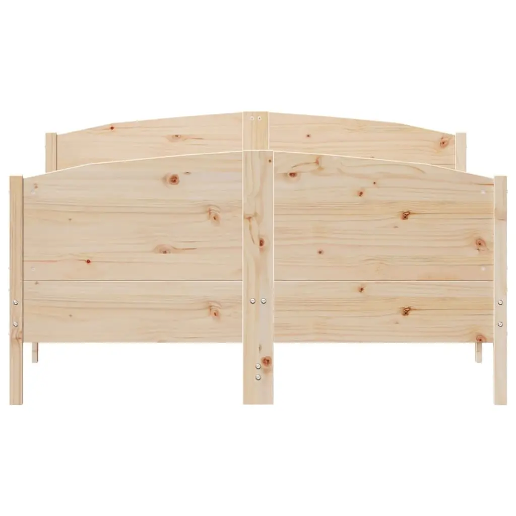 Bed Frame Solid Wood Pine 150x200 cm Bedroom Furniture