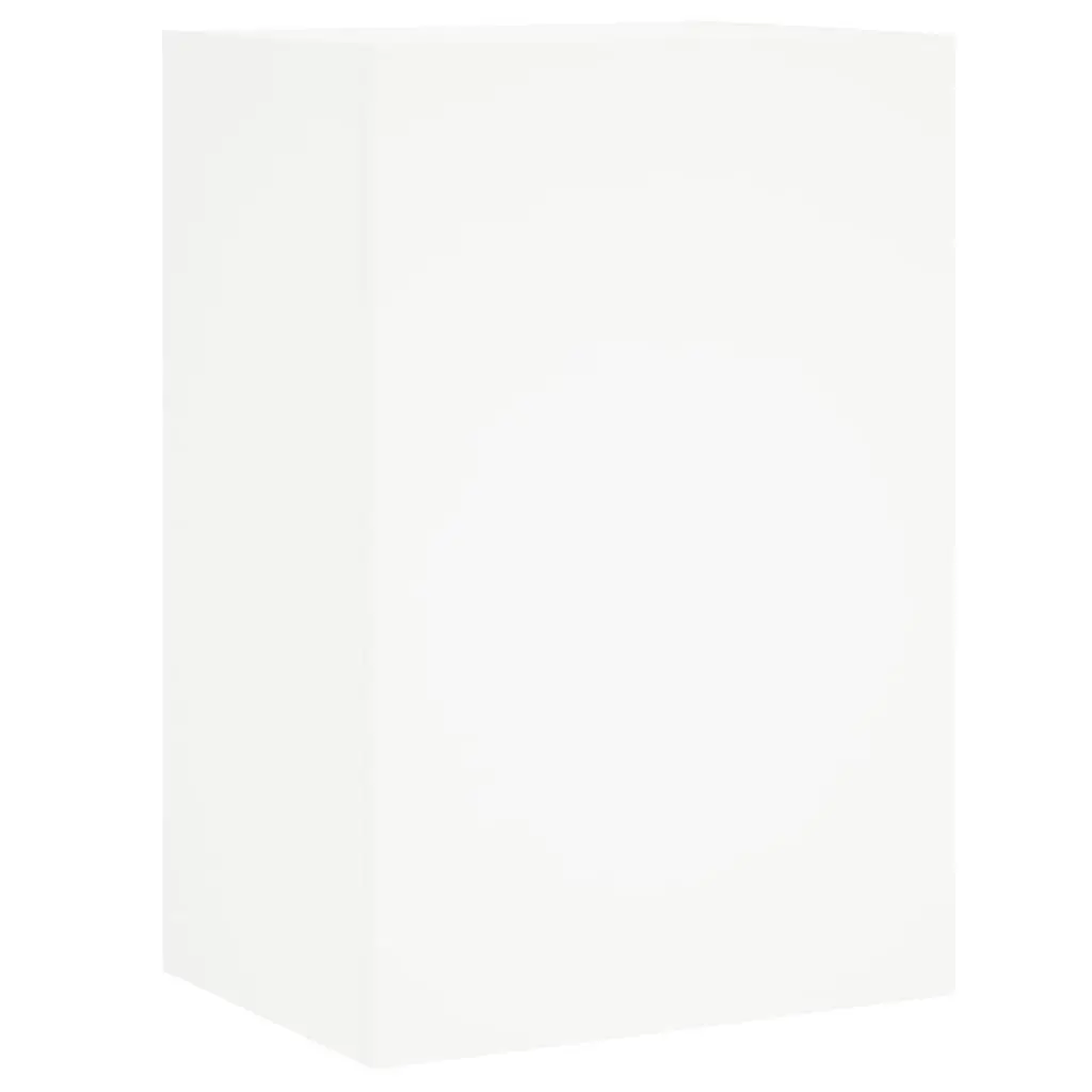 TV Wall Unit Floating 6 Piece White Engineered Wood Storage Shelves