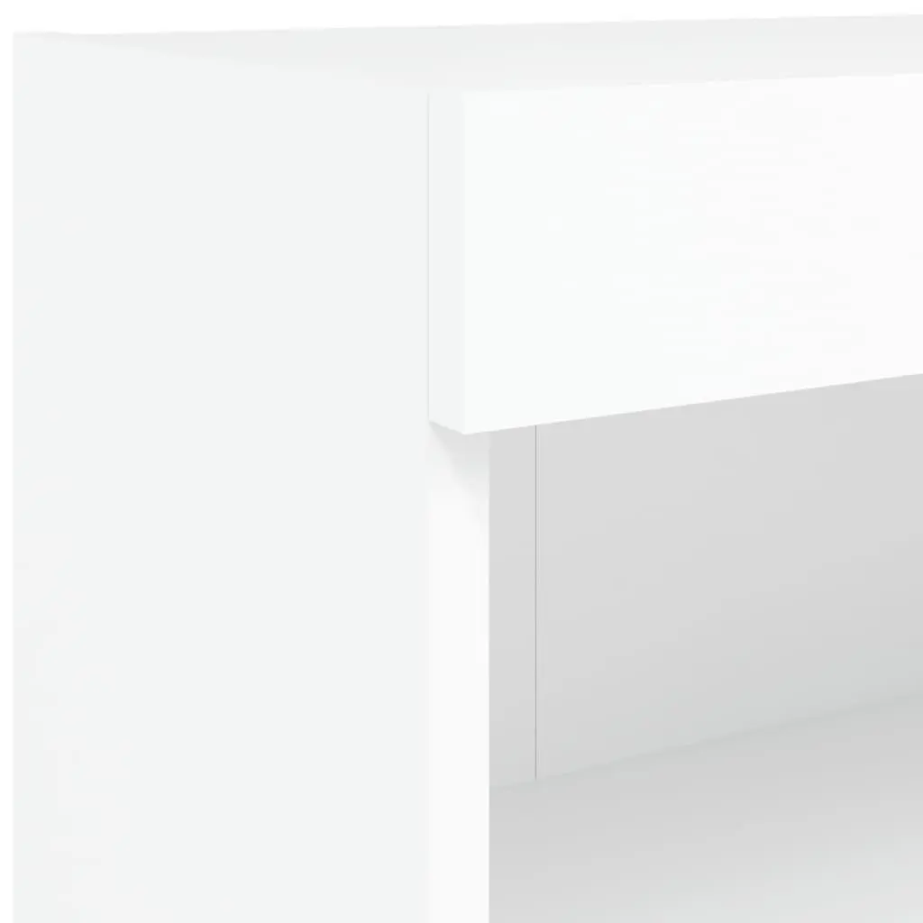 White 4 Piece Floating TV Wall Units with RGB LED Lights