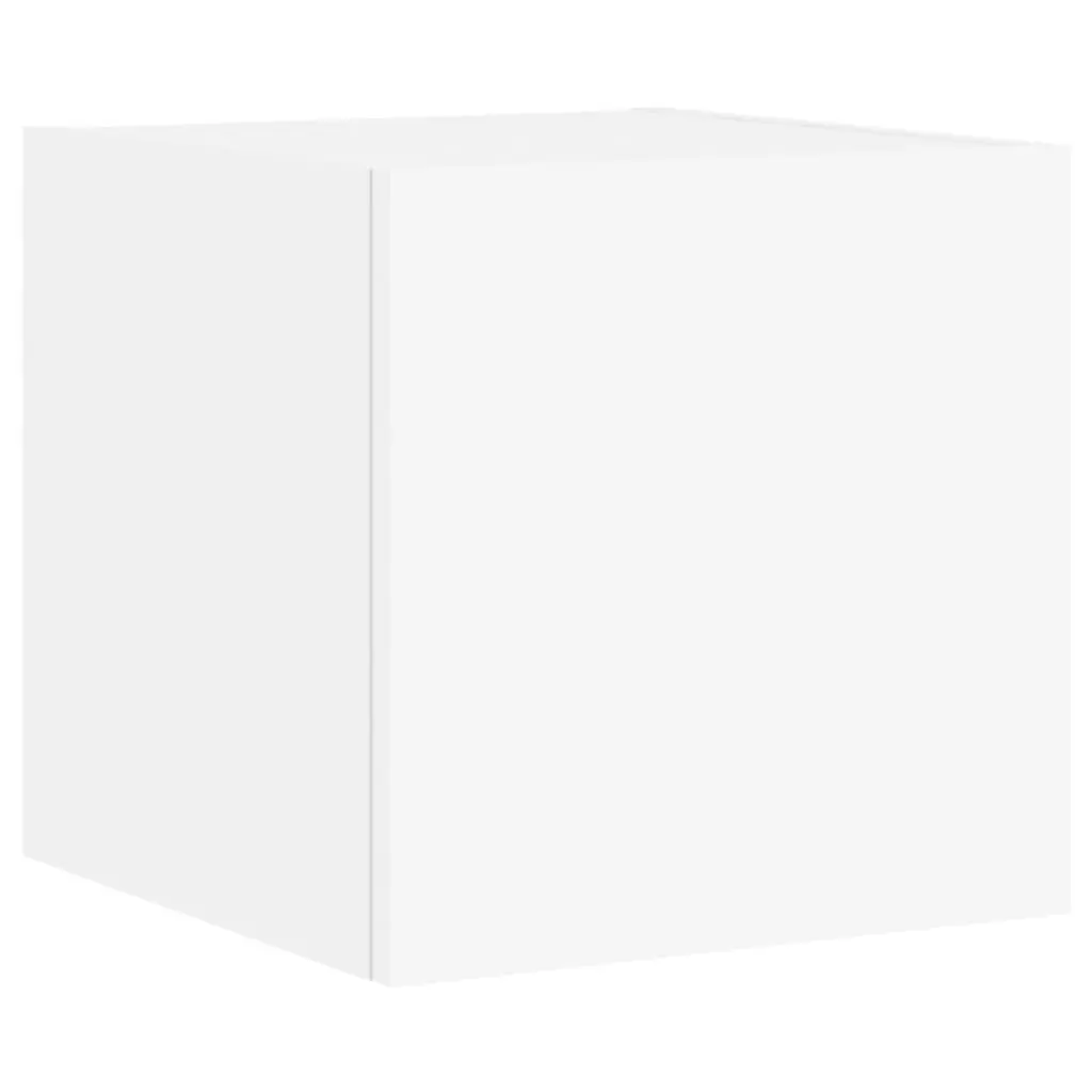 White Floating Storage Units with RGB LED Lights