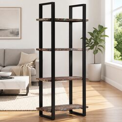 4-Tier Bookcase 80x40x180 cm Solid Reclaimed Wood