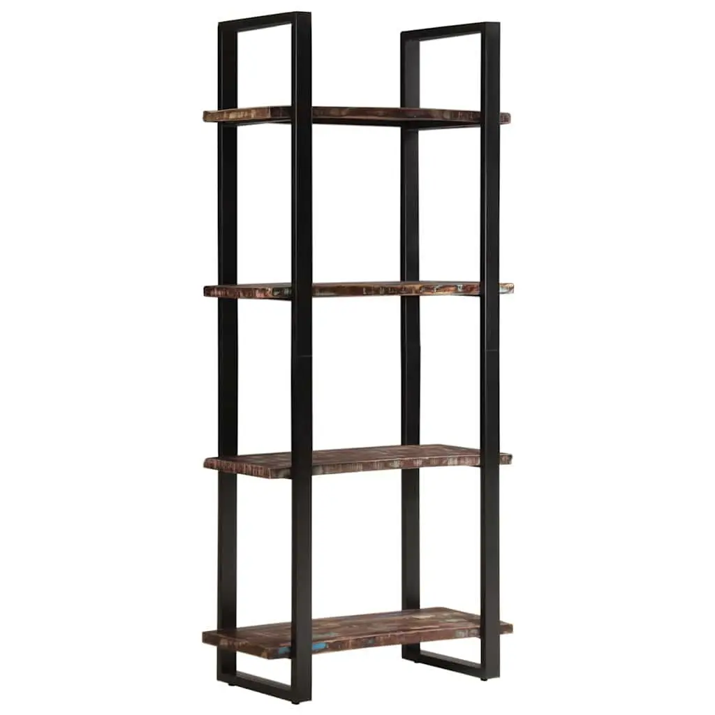 4-Tier Bookcase Industrial Style 80x40x180 cm Solid Reclaimed Wood Shelving Unit