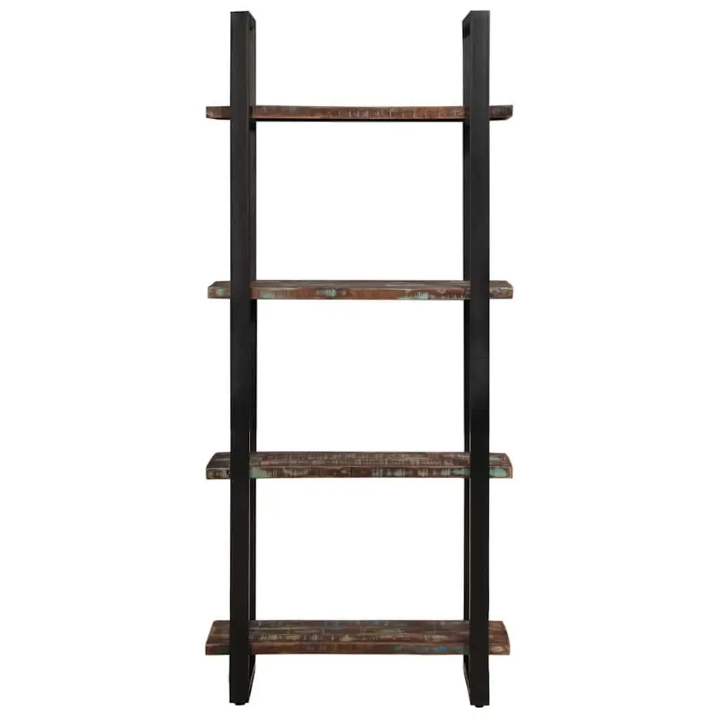 4-Tier Bookcase Industrial Style 80x40x180 cm Solid Reclaimed Wood Shelving Unit