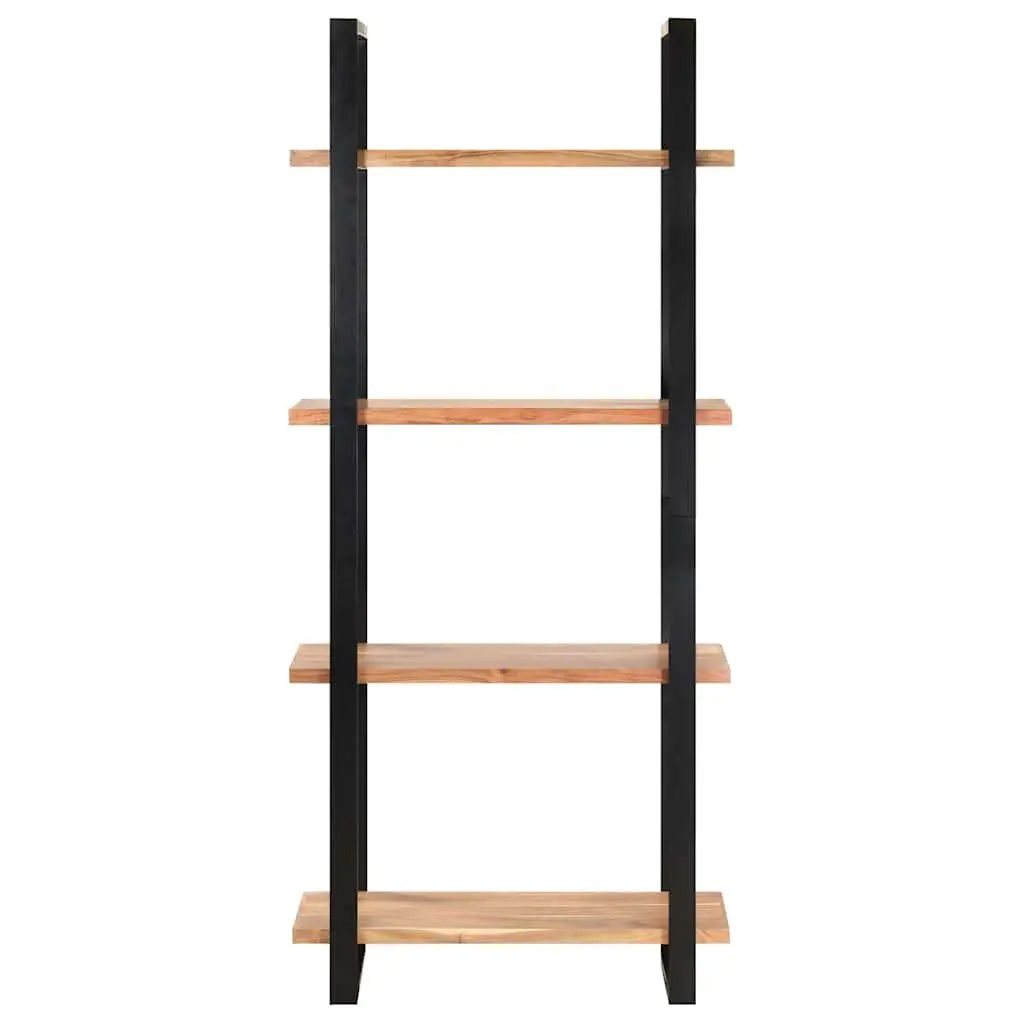 4-Tier Bookcase Vintage Industrial 80x40x180 cm Solid Acacia Wood