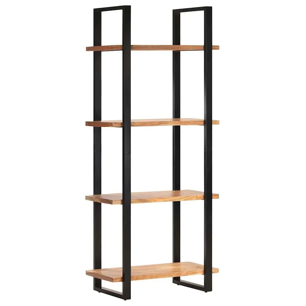 4-Tier Bookcase Vintage Industrial 80x40x180 cm Solid Acacia Wood