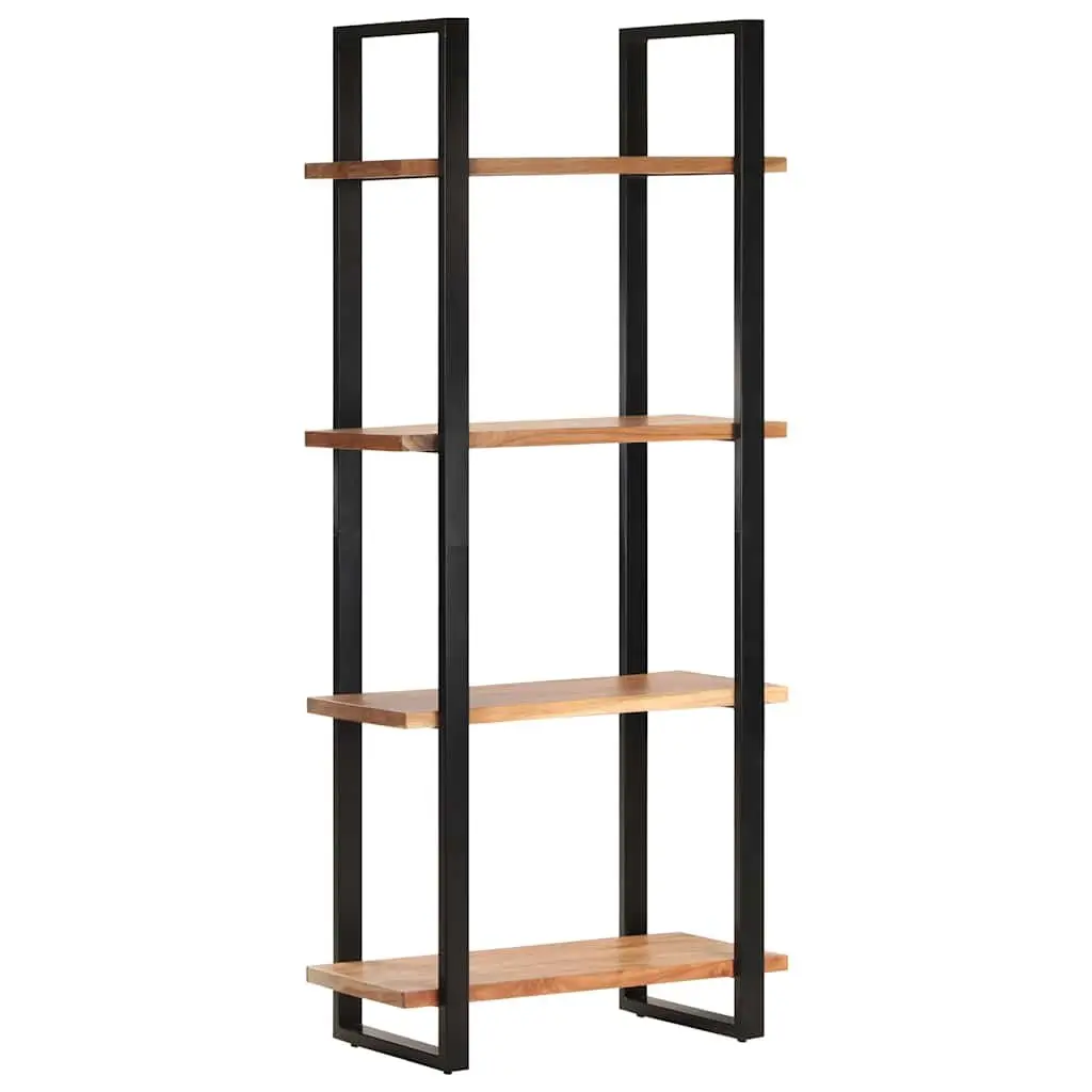 4-Tier Bookcase Vintage Industrial 80x40x180 cm Solid Acacia Wood