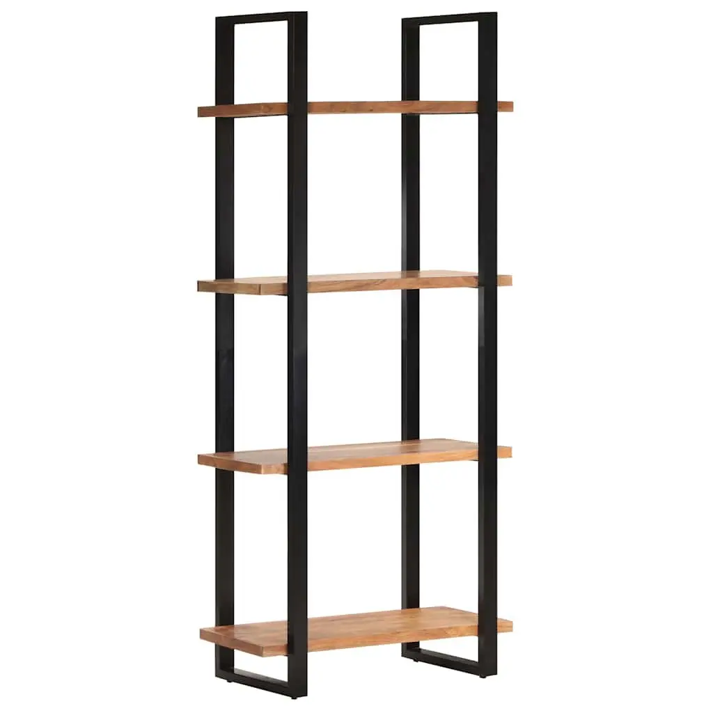 4-Tier Bookcase Vintage Industrial 80x40x180 cm Solid Acacia Wood