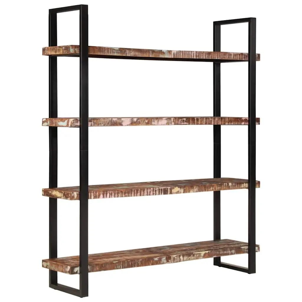 4-Tier Bookcase Industrial 160x40x180 cm Solid Reclaimed Wood Shelving Unit