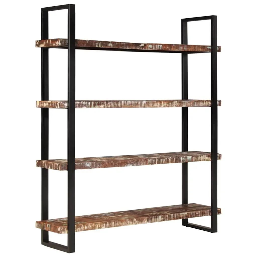 4-Tier Bookcase Industrial 160x40x180 cm Solid Reclaimed Wood Shelving Unit