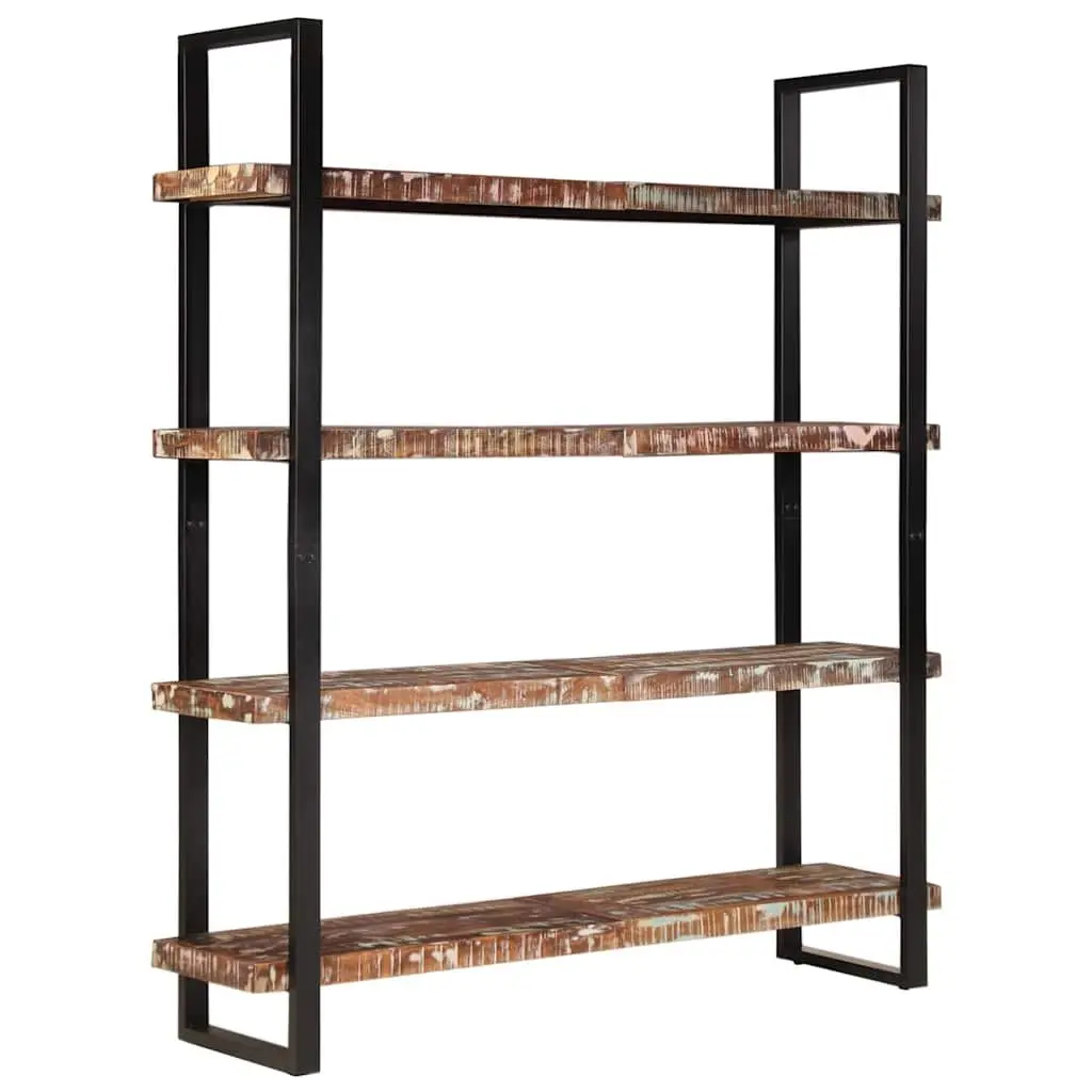 4-Tier Bookcase Industrial 160x40x180 cm Solid Reclaimed Wood Shelving Unit