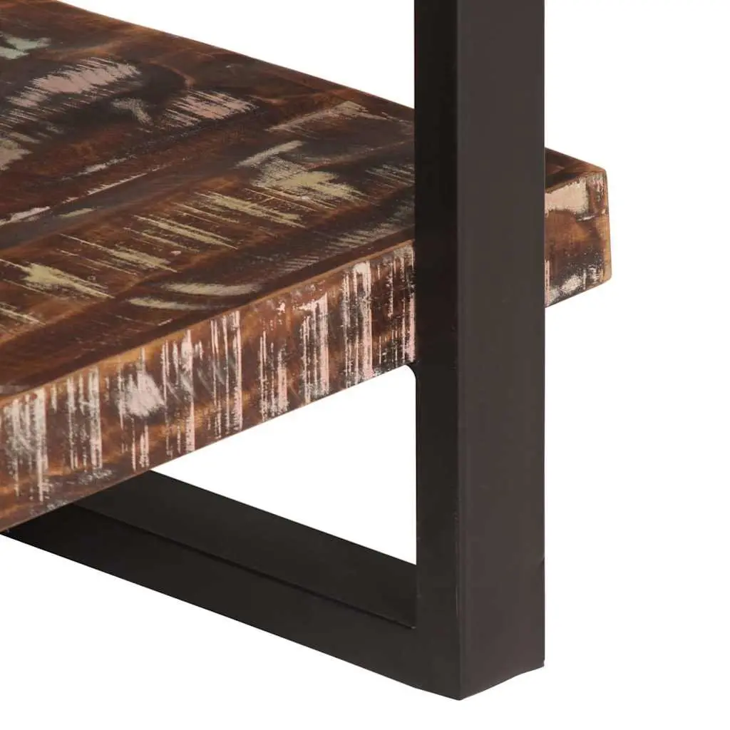 4-Tier Bookcase Industrial 160x40x180 cm Solid Reclaimed Wood Shelving Unit