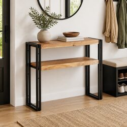 Stylish Console Table 90x30x75 cm in Solid Acacia Wood