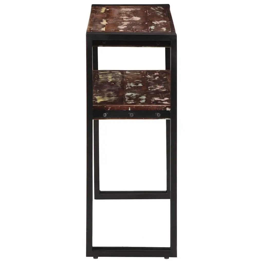 Solid Reclaimed Wood Console Table with 2 Shelves